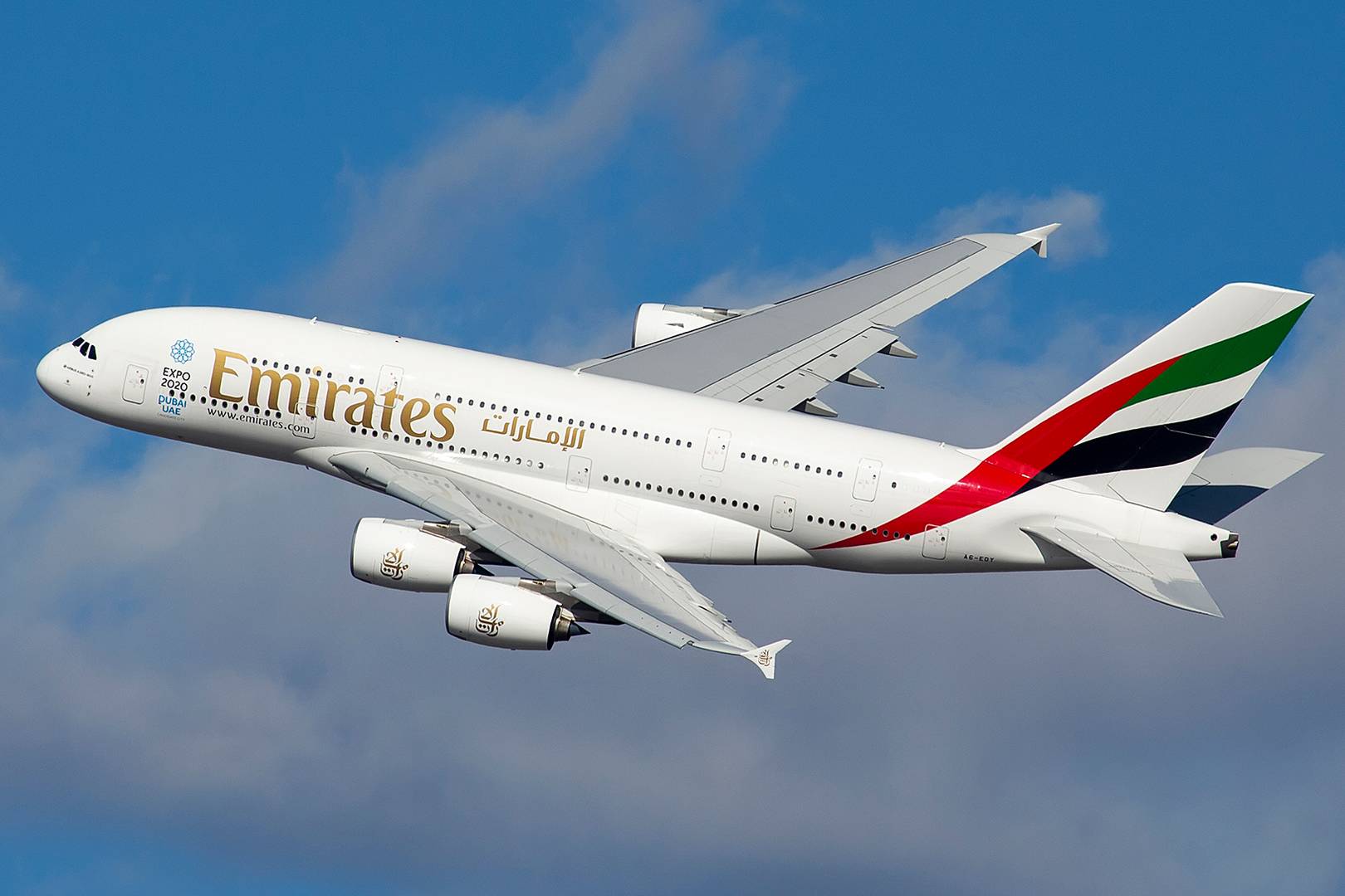 Пассажирский лайнер Airbus А380 авиакомпании Emirates