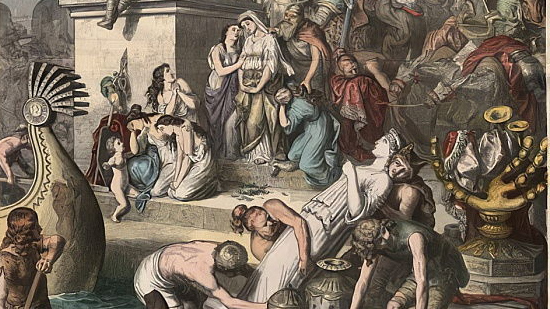 Генрих Лойтеманн. Древний Рим: разграбление Рима вандалами (фрагмент). 1866