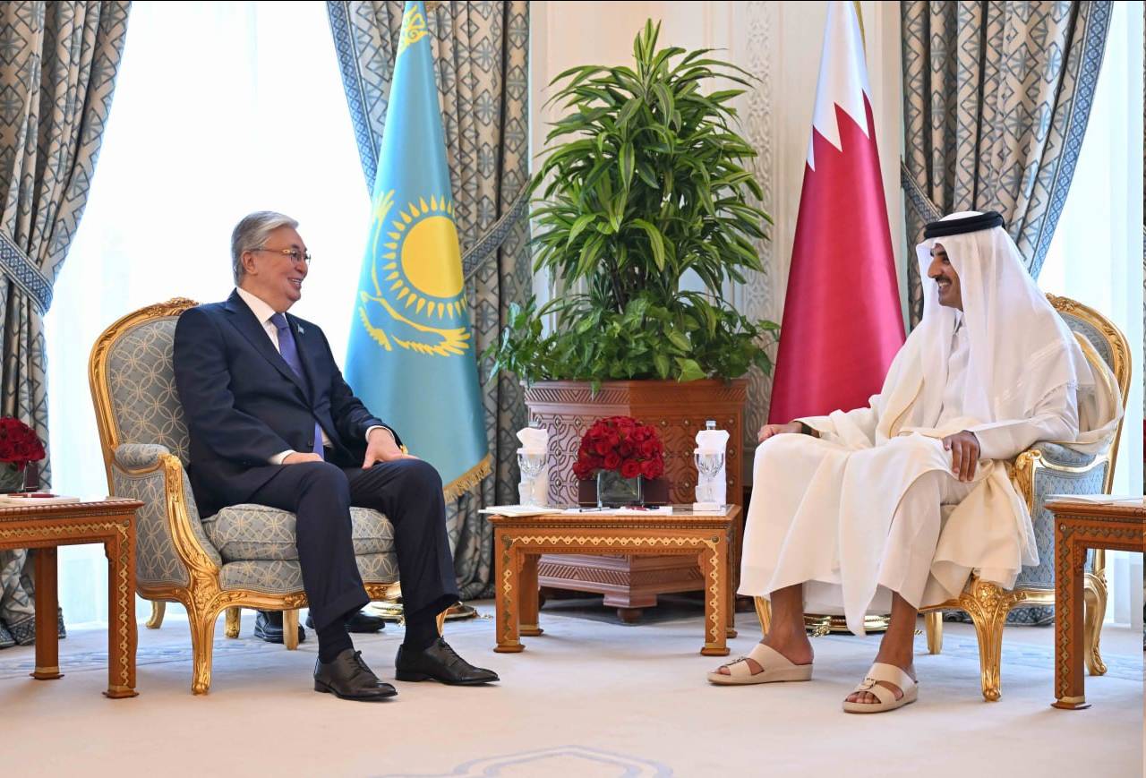 Президент Казахстана Касым-Жомарт Токаев и эмир Катара шейх Тамим бен Хамад Аль Тани