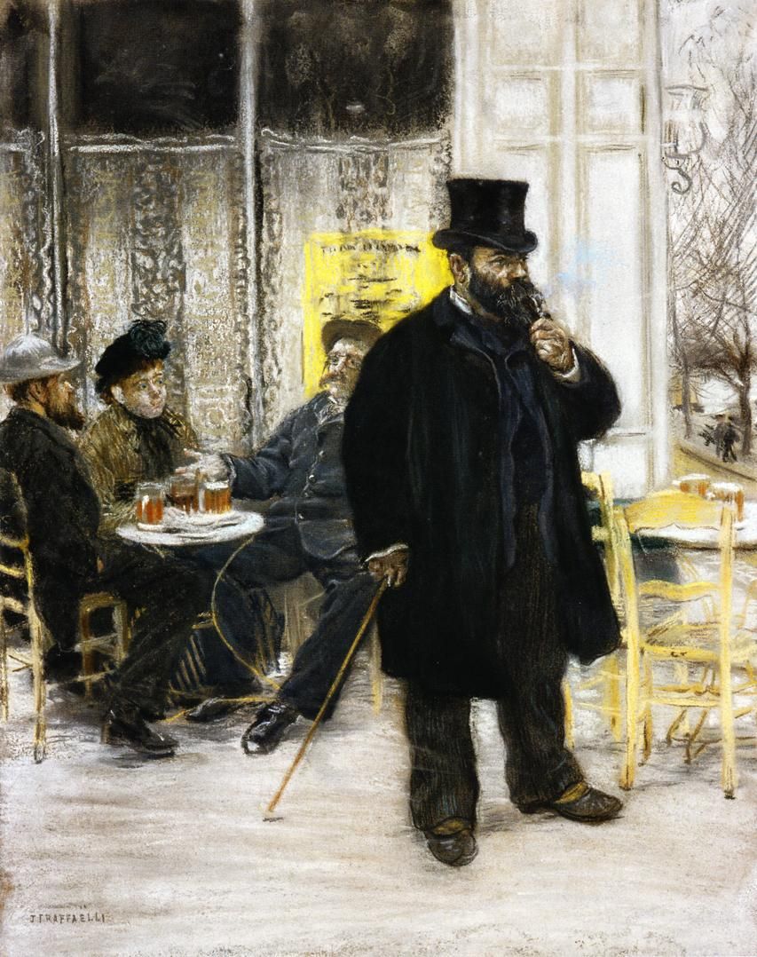 Рафаэлли Жан-Франсуа. Богема в кафе. 1885
