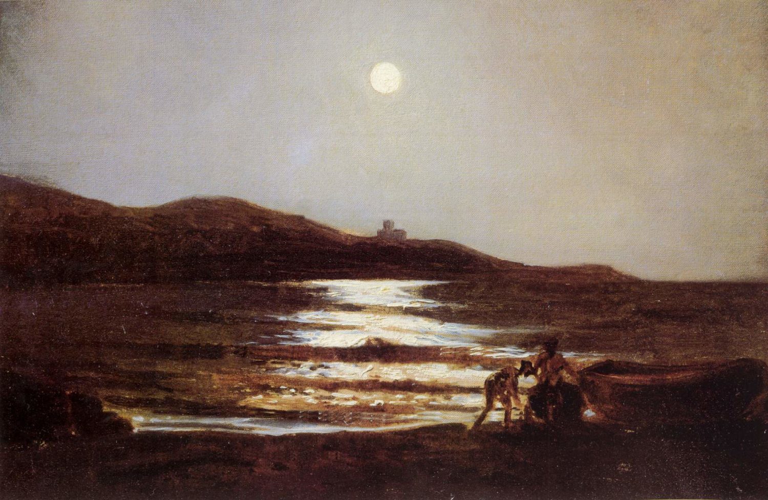 Николай Ге. Вид из Санто Теренцо на Леричи ночью. 1862 год.