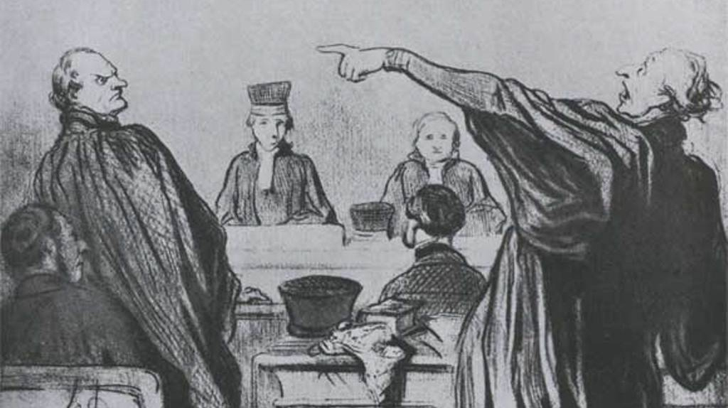 Оноре Домье. Адвокат, которому хорошо заплатили. Литография. 1845