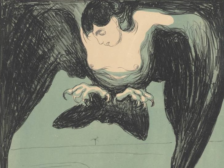 Эдвард Мунк. Гарпия (фрагмент). 1899