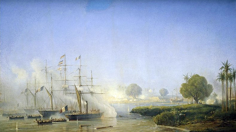 Морель-Фатио Леон. Захват Сайгона Францией, 18 февраля 1859 года. 1830-е