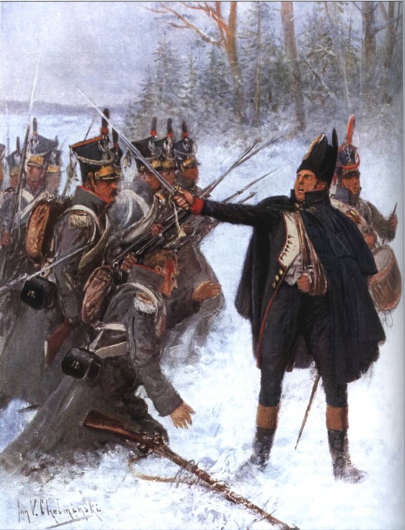 Ян Хельминский. 12-й пехотный полк Великого Герцогства Варшавского в сражении на Березине в 1812 году. Ранее 1925
