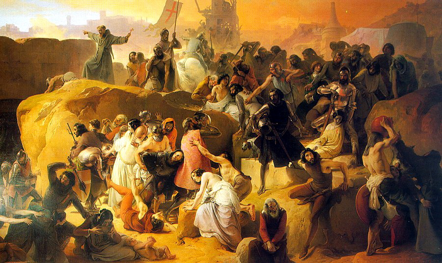 Франческо Хайес. «Крестоносцы близ Иерусалима». 19 век
