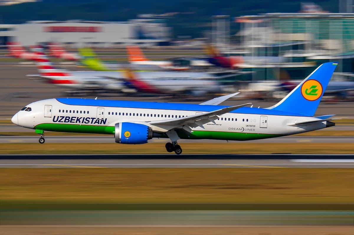 Самолет авиакомпании Uzbekistan Airways 