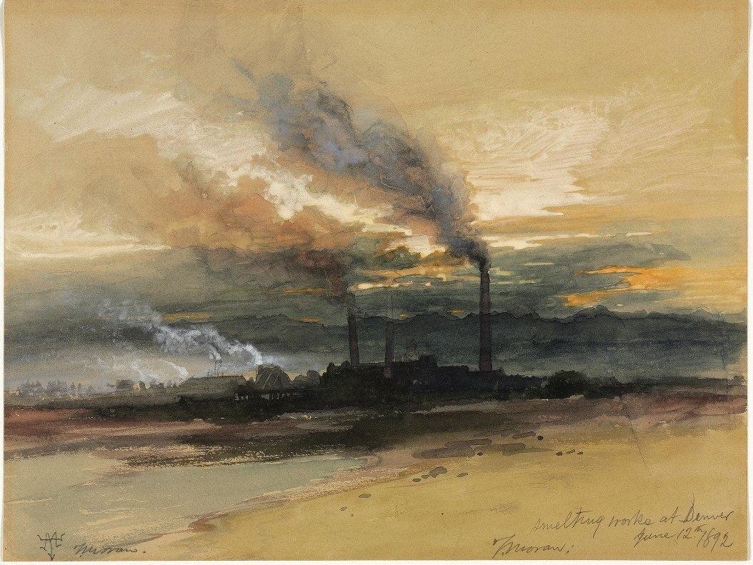 Томас Моран. Плавильный завод в Денвере. 1892