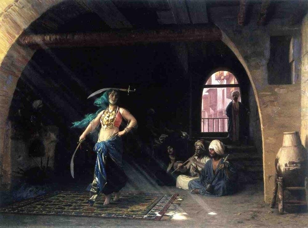 Жан-Леон Жером. Танец с саблями в кофейне. 1876 Год.
