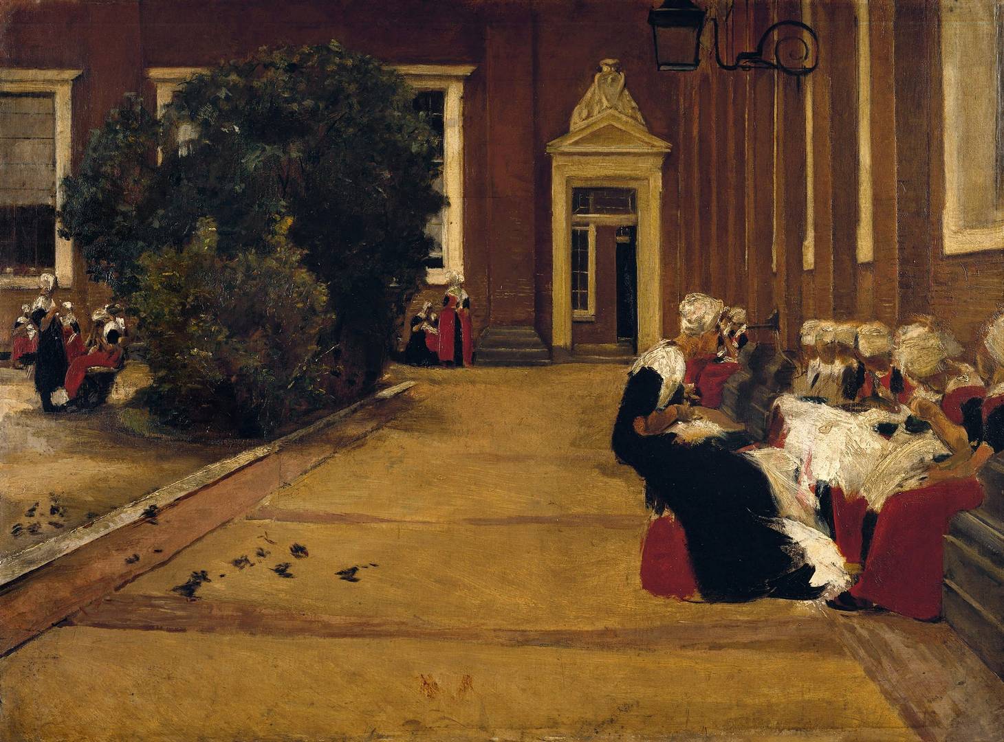 Макс Либерман. Девочки-сироты в Амстердаме. 1876