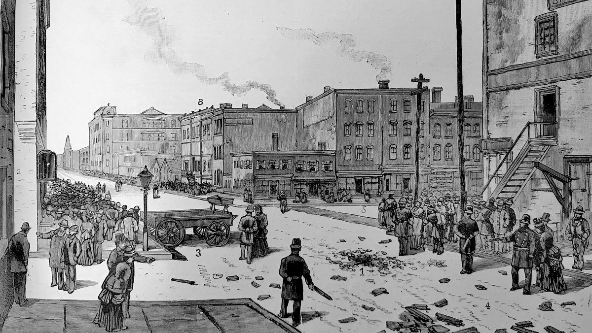 Чикаго после первомайской забастовки 1886 года
