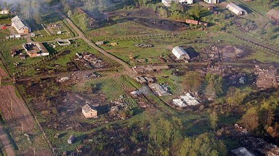 Последствия взрыва боеприпасов