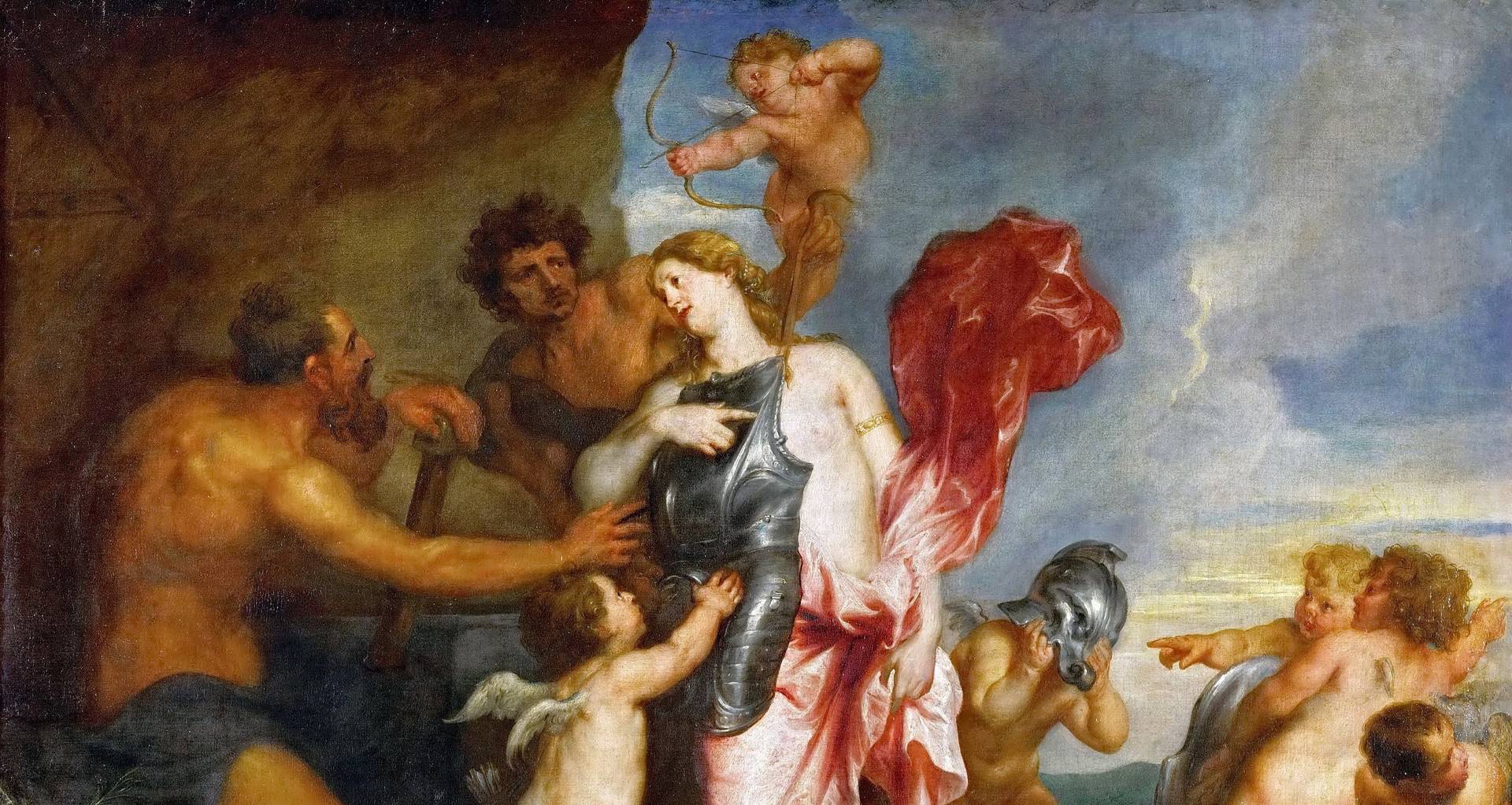 Антонис Ван Дейк. Фетида получает оружие Ахилла от Гефеста (фрагмент). 1630—1632