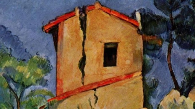 Поль Сезанн. Дом с треснувшими стенами (фрагмент). 1894