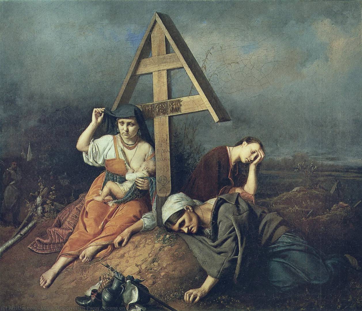Василий Перов. Сцена на могиле. 1859 год