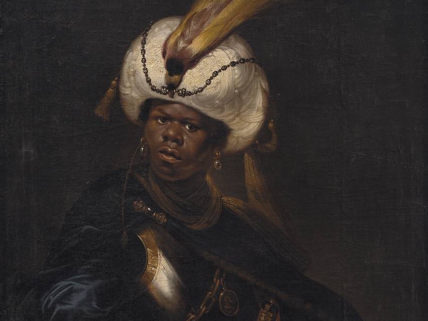 Карел ван Мандер III. Мужчина в тюрбане и доспехах (фрагмент). 1625-1670