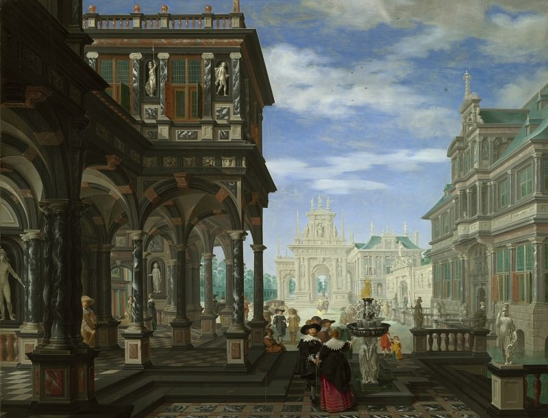 Дирк ван Делен. Архитектурная фантазия. 1634