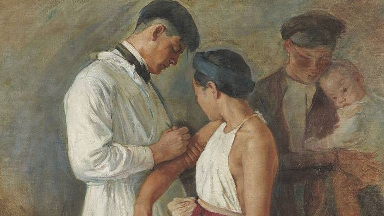 Виктор Тардьё. Вакцинация (фрагмент). 1923
