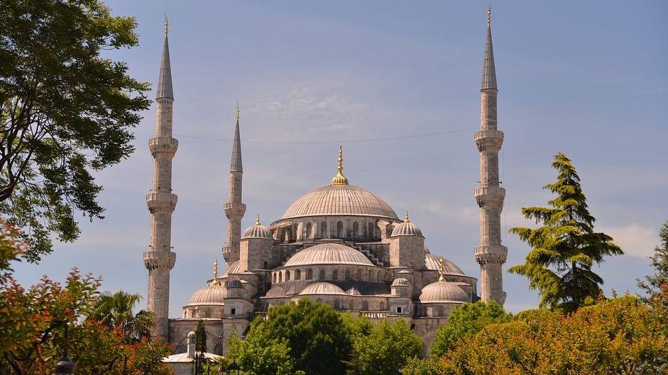 Голубая мечеть в городе Стамбуле
