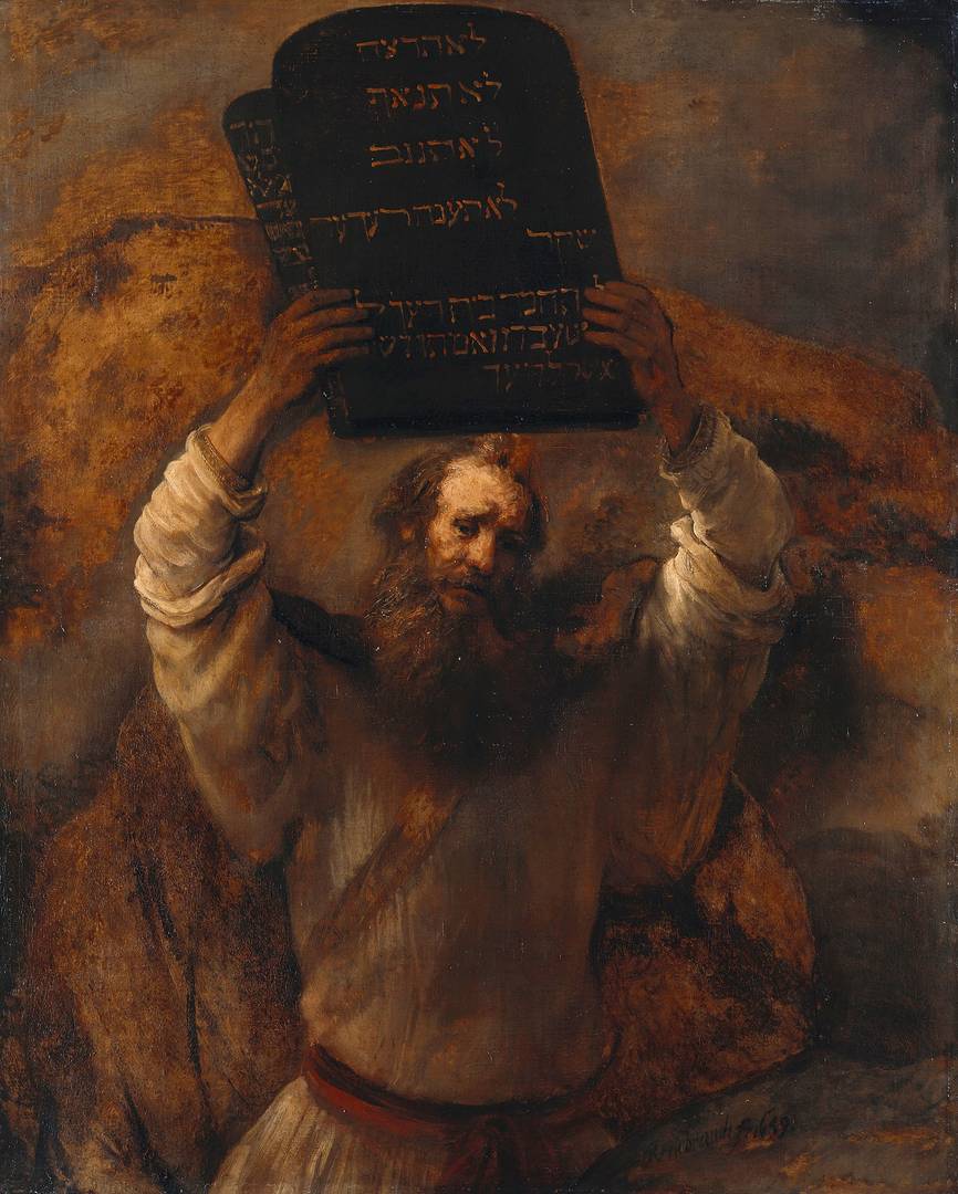Рембрандт. Моисей, разбивающий Скрижали Завета. 1659