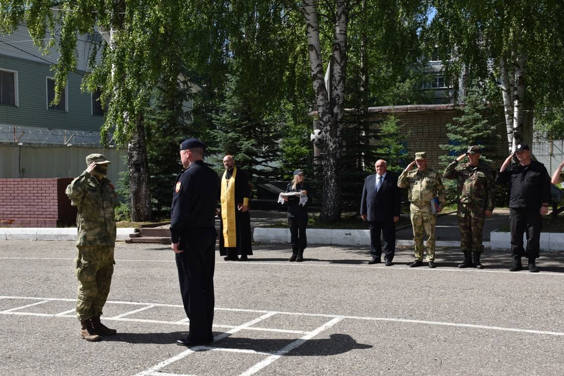 Встреча отряда Росгвардии из командировки в Донбасс. Кострома