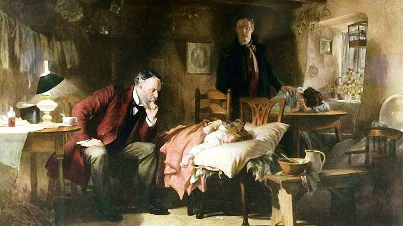 Сэмюэль Люк Филдс. Врач. 1891 (фрагмент)