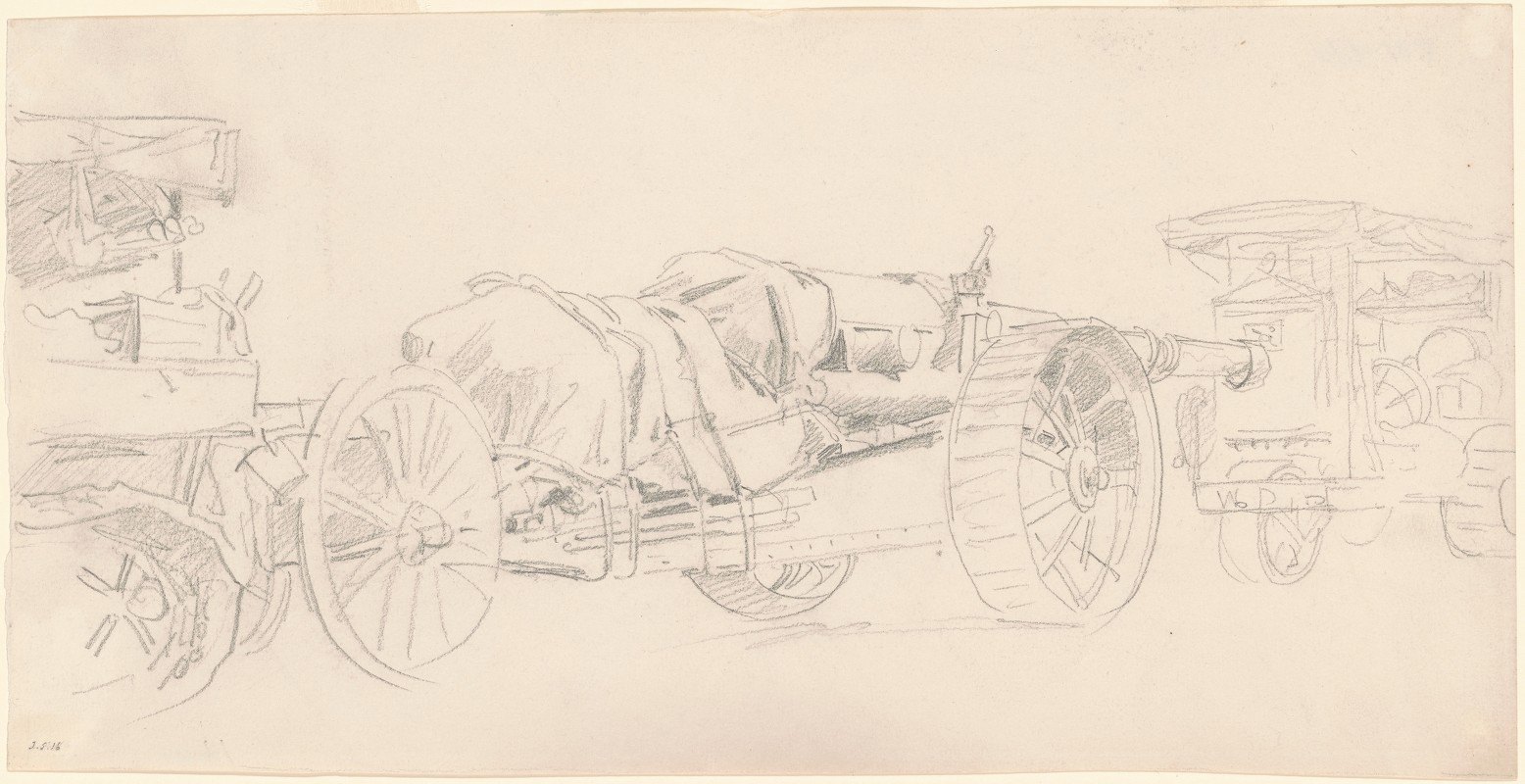 Джон Сингер Сарджент. Орудийная повозка, Франция. 1918