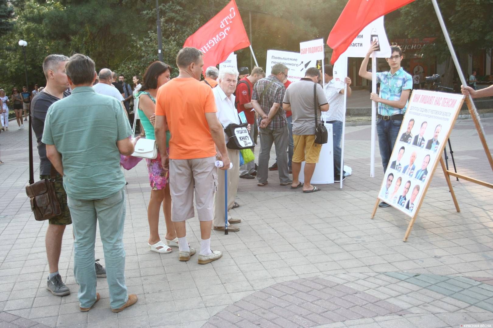 Пикет против пенсионной реформы. Ростов-на-Дон. 19.08.2018у