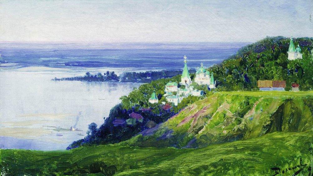 В. Поленов. Монастырь над рекой. 1898