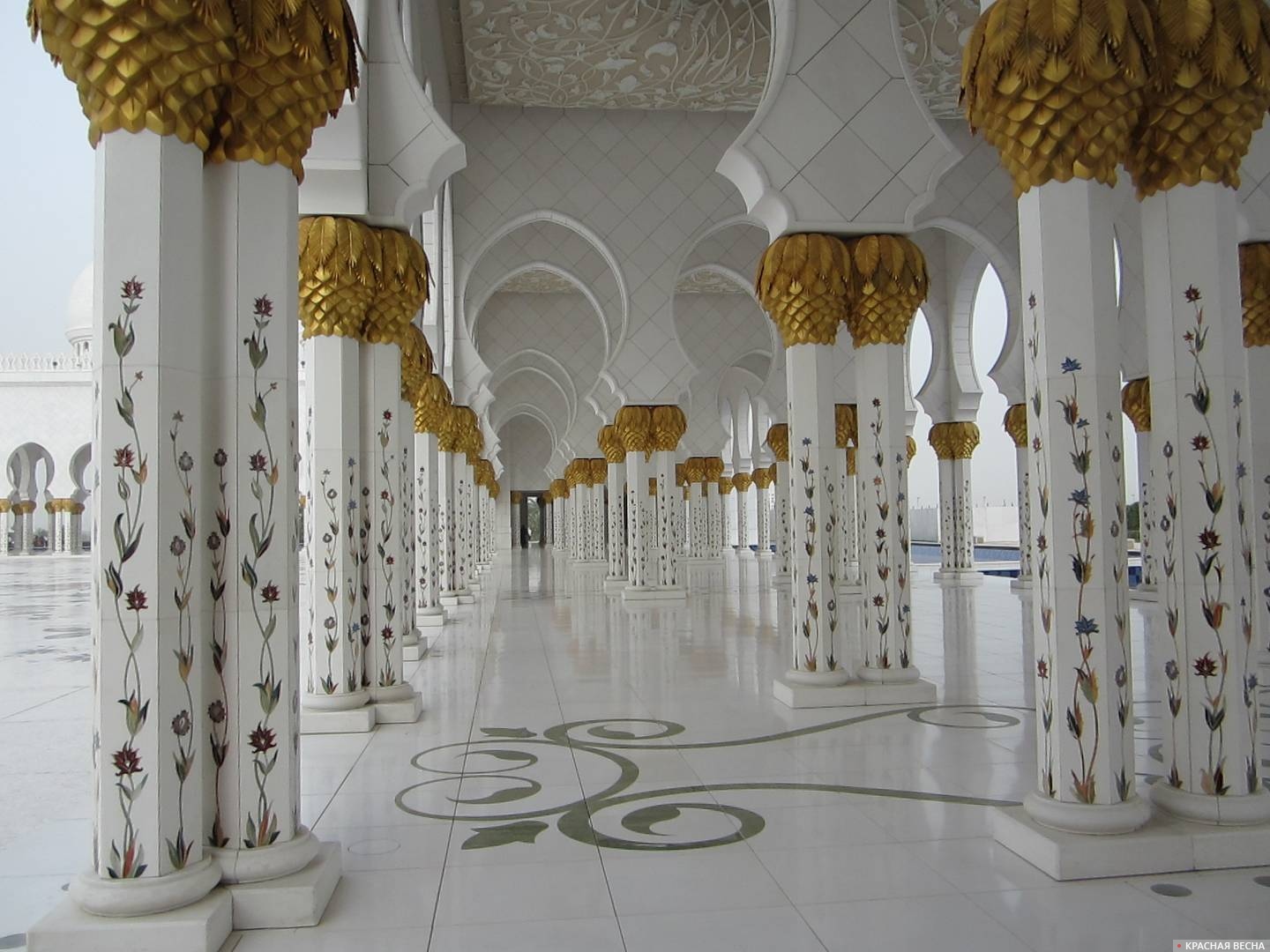 В мечети шейха Зайда. Абу-Даби. ОАЭ
