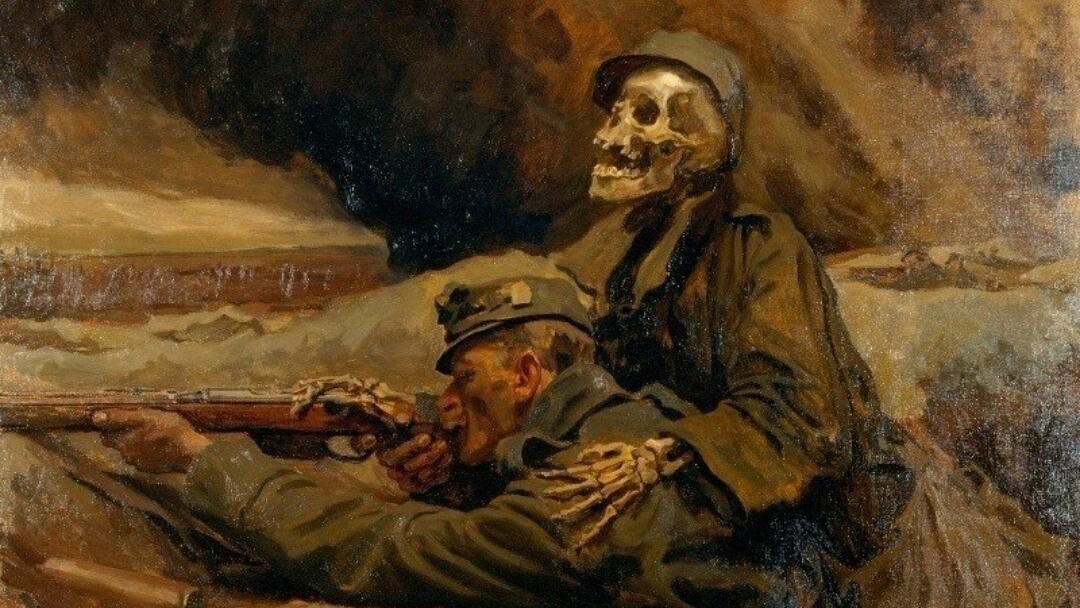 Ханс Ларвин. Солдат и смерть (фрагмент). 1917