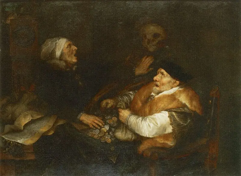 Ян Ливенс. Смерть и жадная пара. 1638