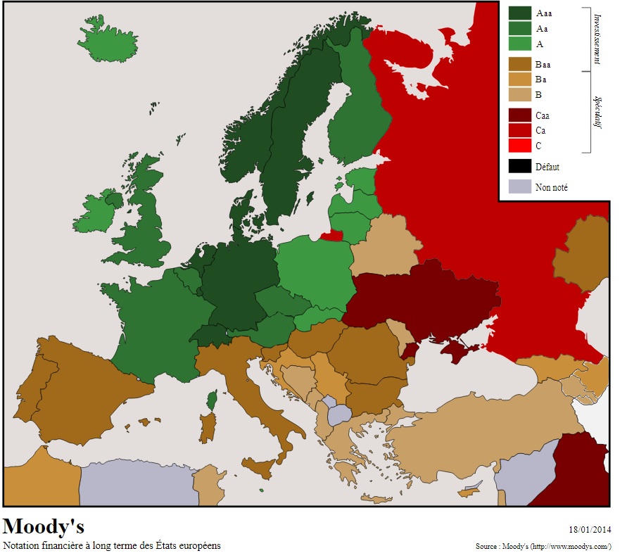 Финансовые рейтинги европейских государств по версии Moody’s