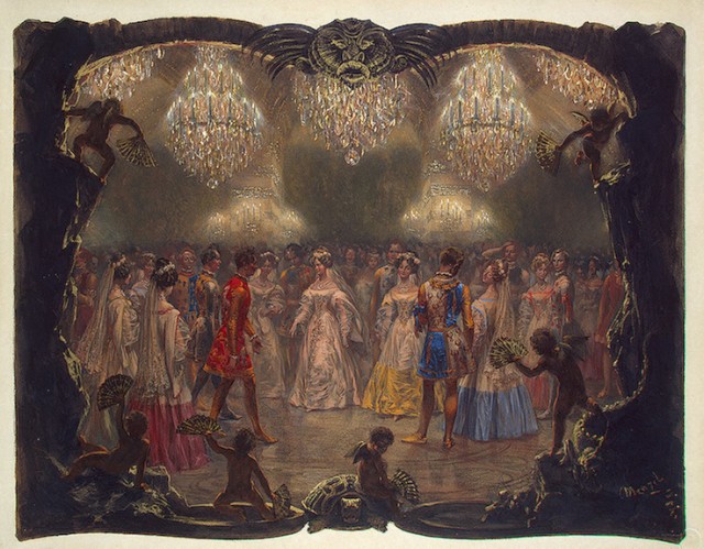 Менцель Адольф. Бал в Новом дворце. 1854