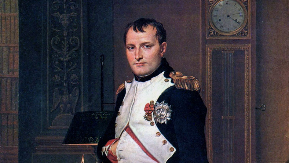 Жак-Луи Давид. Наполеон Бонапарт в своем кабинете в Тюильри (фрагмент). 1812