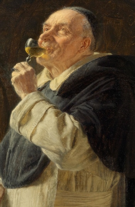 Эдуард фон Грютцнер. Монах с бокалом вина.