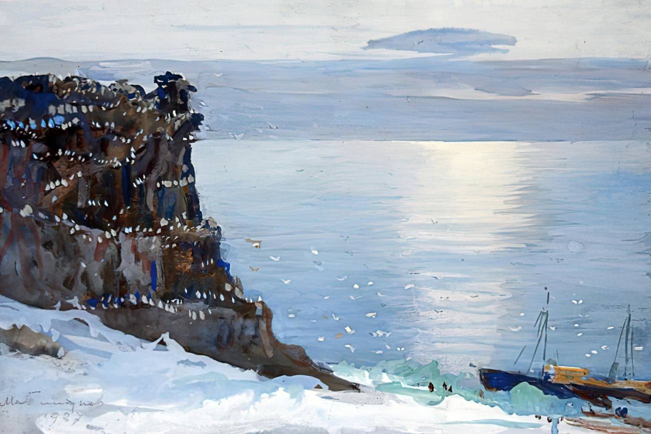 Михаил Платунов. Арктика, остров Рудольфа. 1937