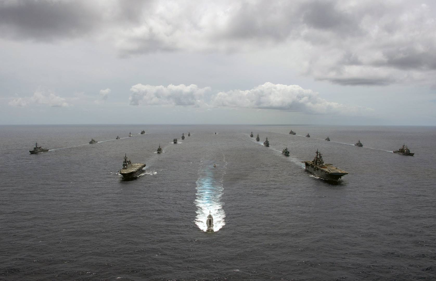 Корабли США и союзников у берегов Гавайев на учениях RIMPAC 2020