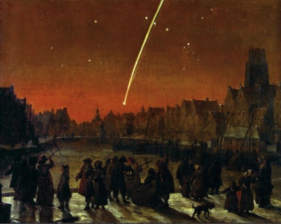 Ливе Версхюр. Комета над Роттердамом. 1680