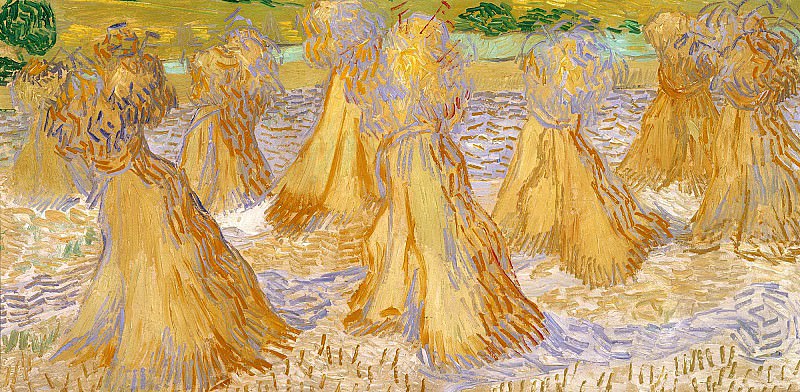 Винсент Ван Гог. Поле с пшеничными скирдами. 1890