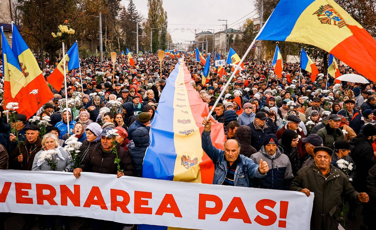 Акция протеста в Кишиневе 13.11.2022