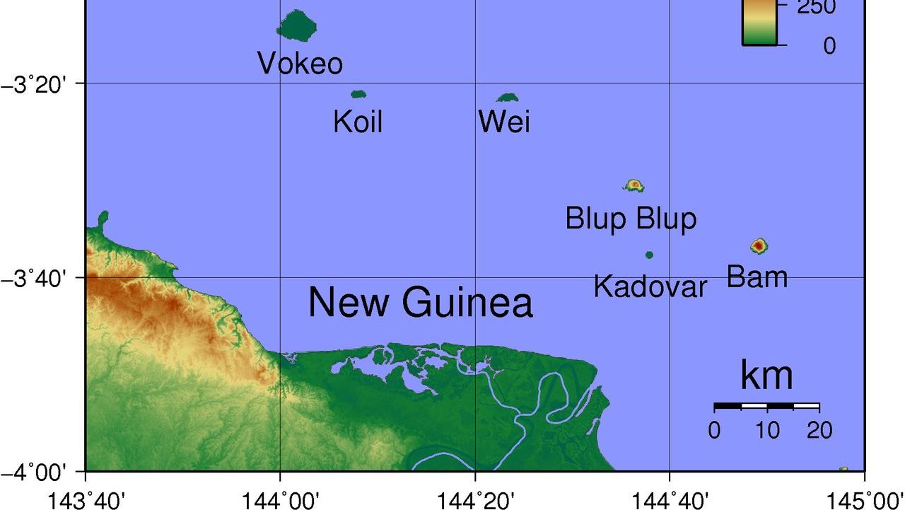 Карта островов Схаутена