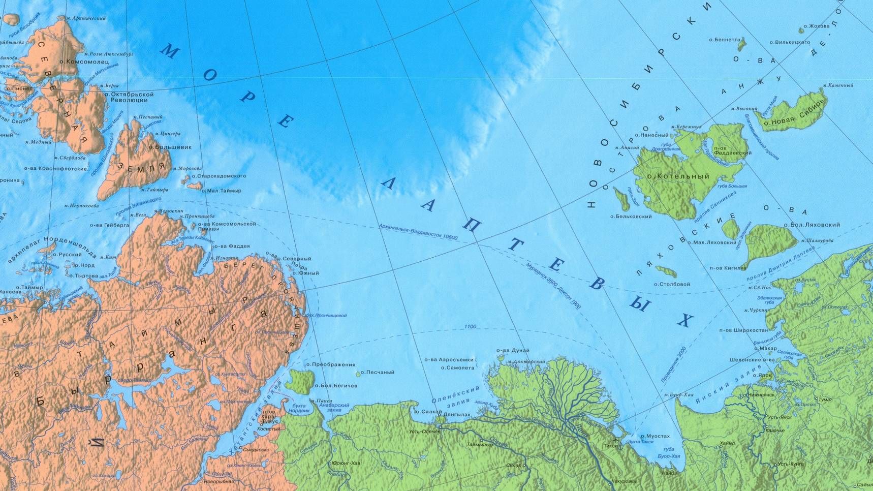 остров врангеля на карте россии