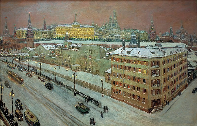 Генрих Фогелер. Ночная Москва. 1939