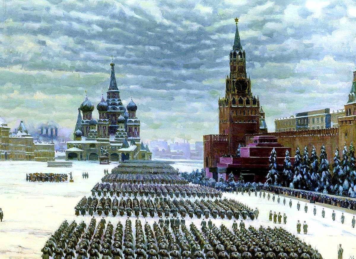 К. Ф. Юон. Парад на Красной площади в Москве 7 ноября 1941 года