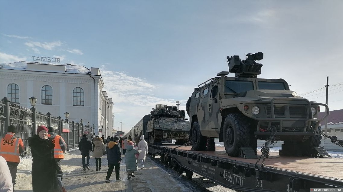 Бронеавтомобиль «Тигр» и БМП М2 «Бредли» (Bradley), Тамбов, 29 февраля 2024