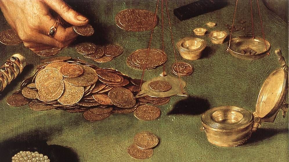 Маринус Глез ван Реймерсвале. Менялы (фрагмент). 1539