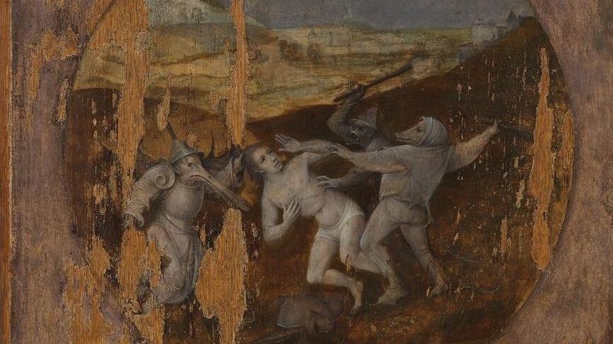 Иероним Босх. Человечество окружено демонами (фрагмент). 1504