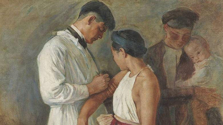Виктор Тардьё. Вакцинация (фрагмент). 1923 год