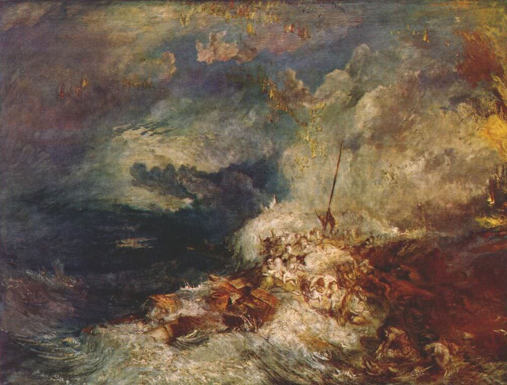 Уильям Тёрнер. Горящее судно. 1835